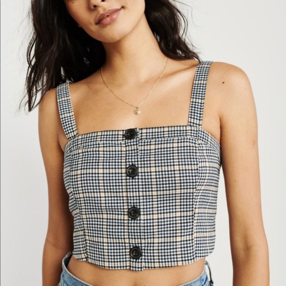 ABERCROMBIE Plaid Crop Top | XS